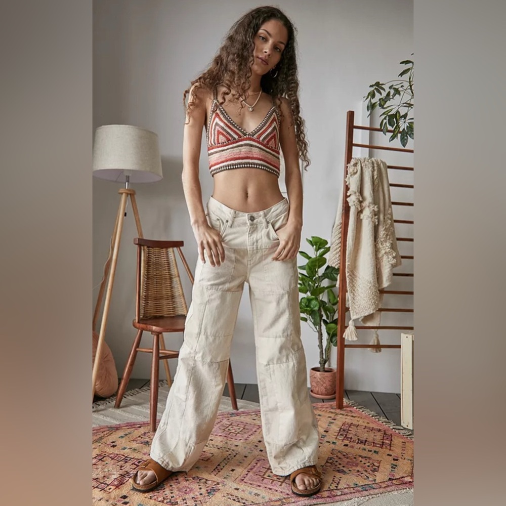 BDG‎ Urban Outfitters Puddle Super High Waist Wide Leg Patchwork Pants